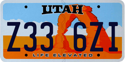 UT license plate Z336ZI