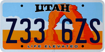 UT license plate Z336ZS