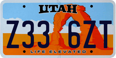 UT license plate Z336ZT