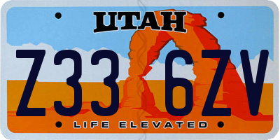 UT license plate Z336ZV