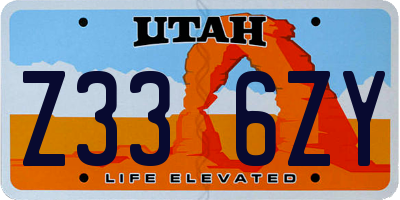 UT license plate Z336ZY