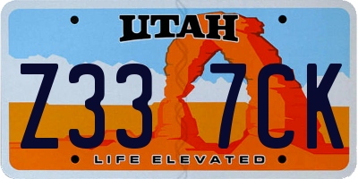 UT license plate Z337CK