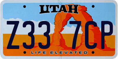 UT license plate Z337CP