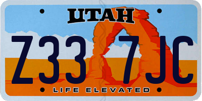 UT license plate Z337JC