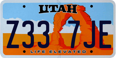 UT license plate Z337JE
