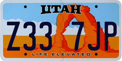 UT license plate Z337JP