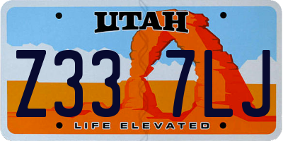 UT license plate Z337LJ