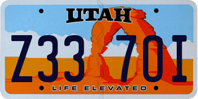 UT license plate Z337OI