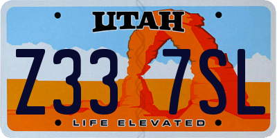 UT license plate Z337SL
