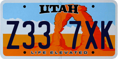 UT license plate Z337XK