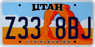 UT license plate Z338BJ