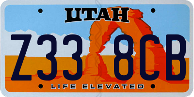 UT license plate Z338CB