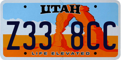 UT license plate Z338CC