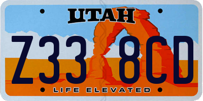 UT license plate Z338CD