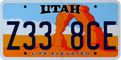 UT license plate Z338CE