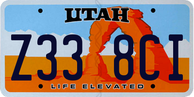 UT license plate Z338CI