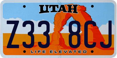 UT license plate Z338CJ