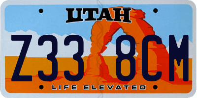 UT license plate Z338CM