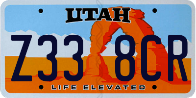UT license plate Z338CR