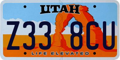 UT license plate Z338CU