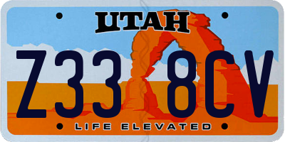 UT license plate Z338CV