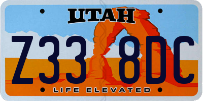UT license plate Z338DC