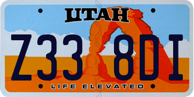 UT license plate Z338DI