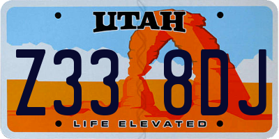 UT license plate Z338DJ