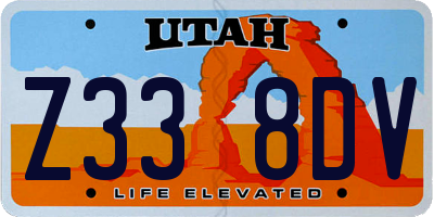 UT license plate Z338DV