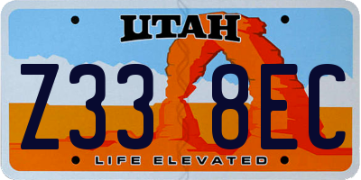 UT license plate Z338EC