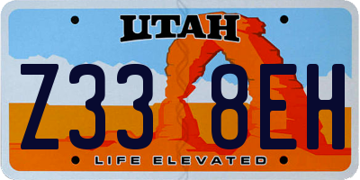 UT license plate Z338EH