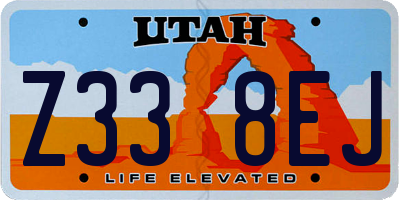 UT license plate Z338EJ