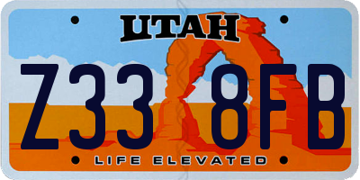 UT license plate Z338FB