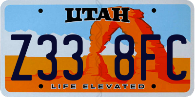 UT license plate Z338FC