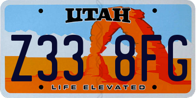 UT license plate Z338FG
