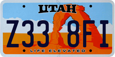 UT license plate Z338FI