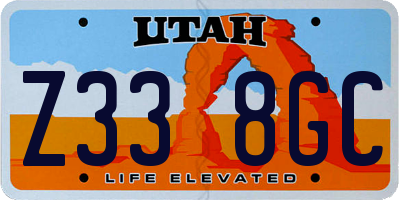 UT license plate Z338GC