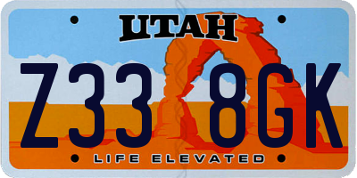 UT license plate Z338GK