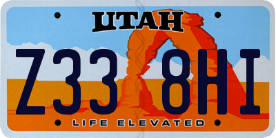 UT license plate Z338HI