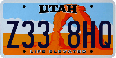 UT license plate Z338HQ
