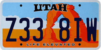 UT license plate Z338IW