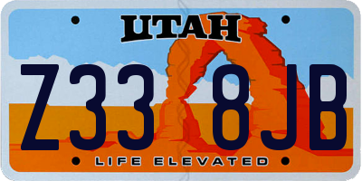 UT license plate Z338JB