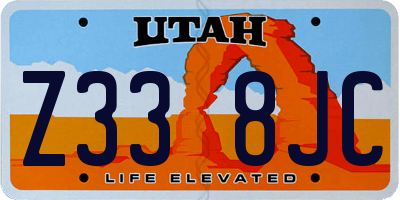 UT license plate Z338JC