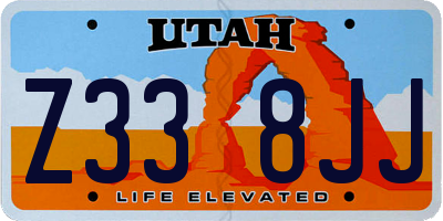 UT license plate Z338JJ