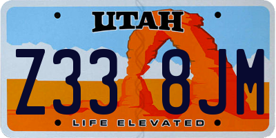 UT license plate Z338JM