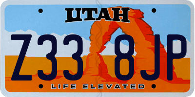 UT license plate Z338JP