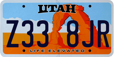 UT license plate Z338JR