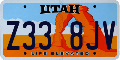UT license plate Z338JV