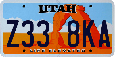 UT license plate Z338KA