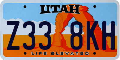 UT license plate Z338KH